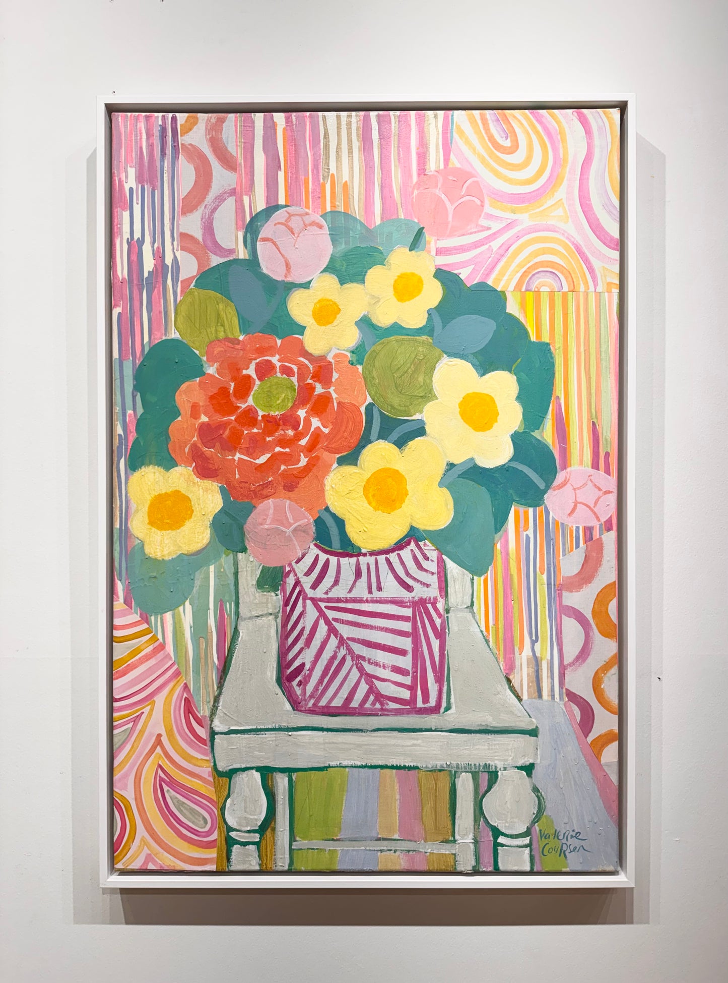 Preppy Bright Flowers |  24" x 36"