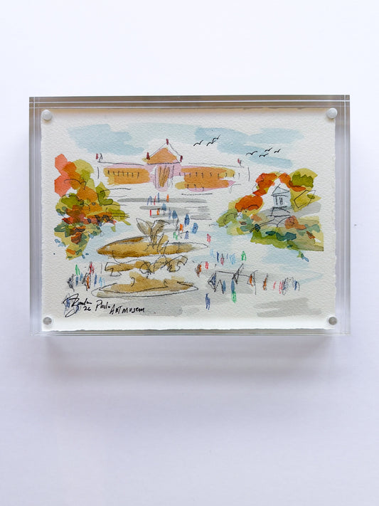 Art Museum in Autumn | 6 x 8
