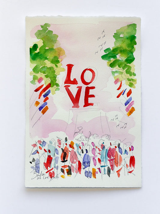 LOVE Park Pink Sky | 8 x 11