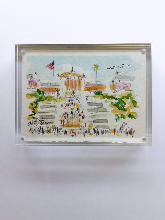 Art Museum with Flag | 6 x 8