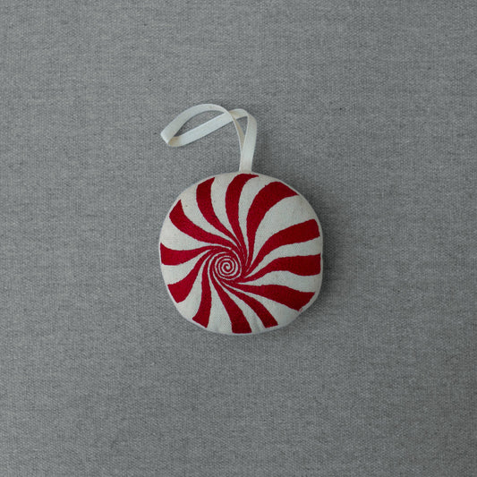 Peppermint | Embroidered Ornament