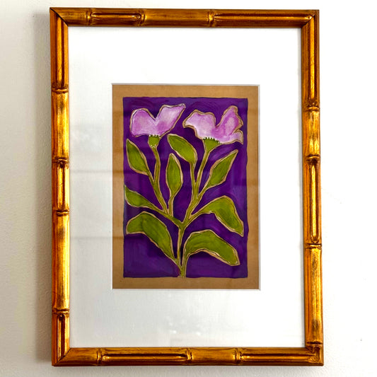 Purple and Green Flora |  13 x 10