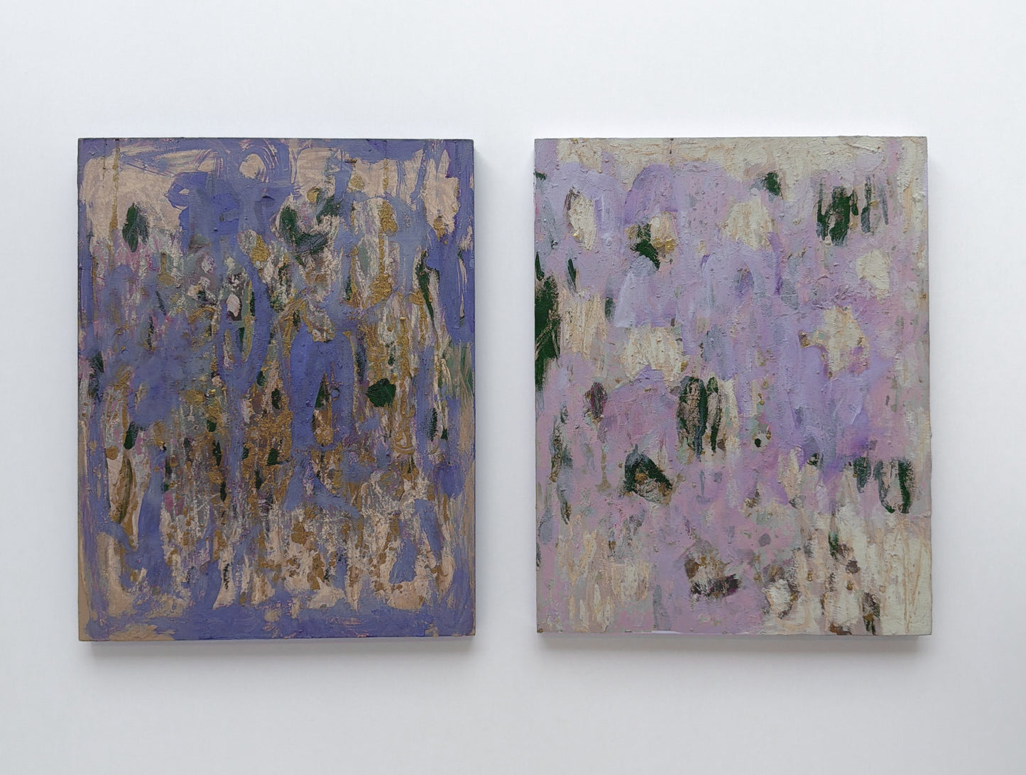 Gleaming, Drifting I and II | 11 x 14