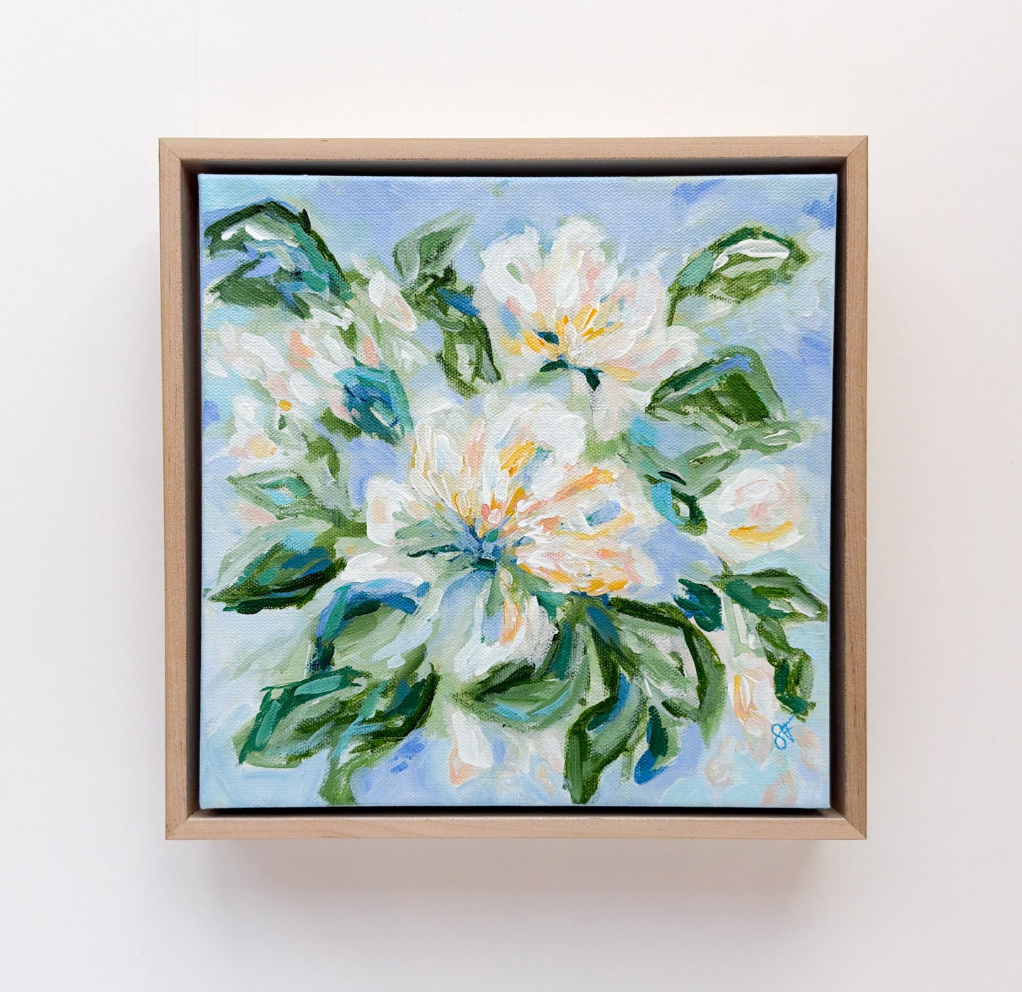 Peonies in Cream | 11 x 11