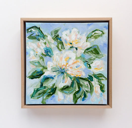Peonies in Cream | 11 x 11