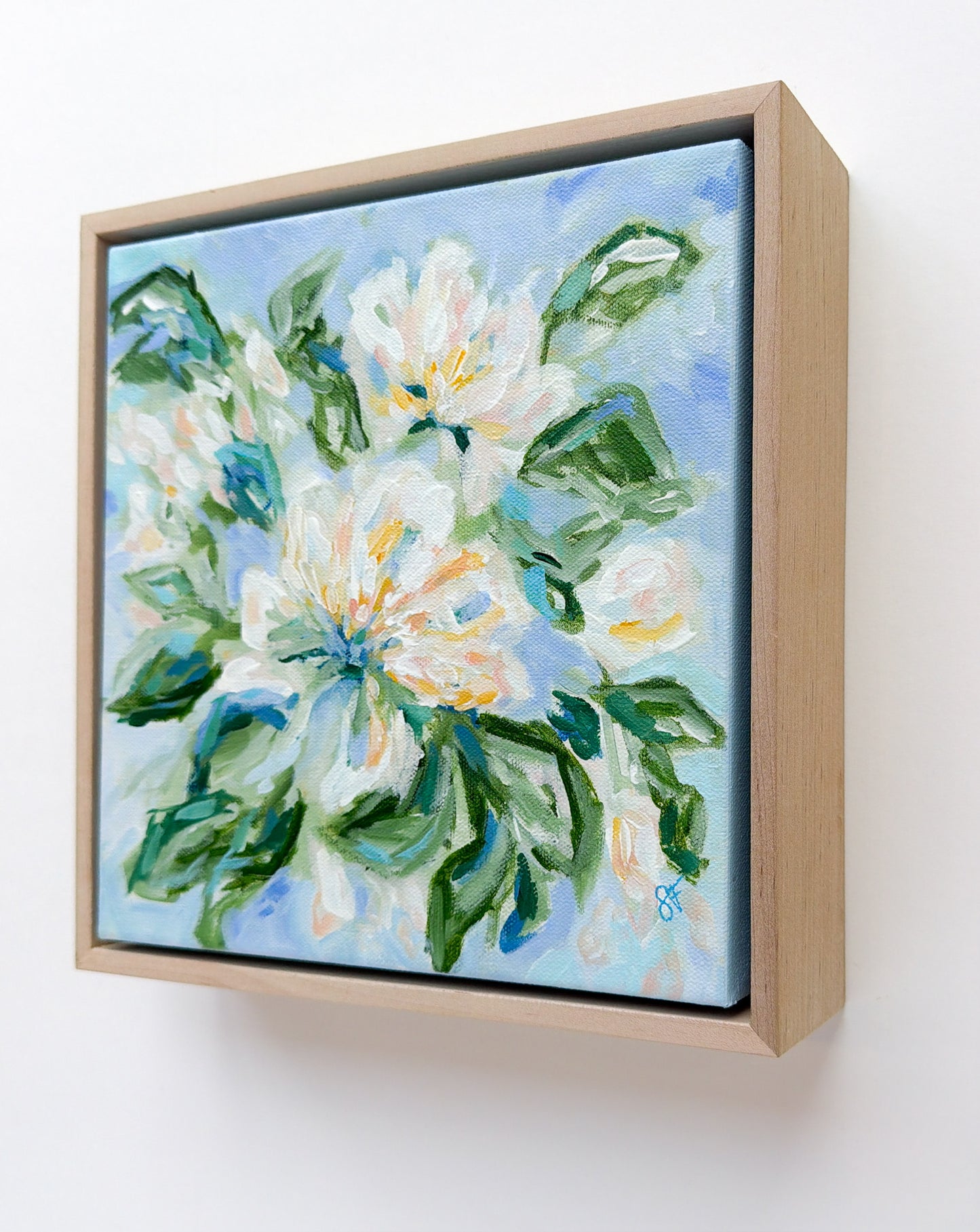 Peonies in Cream | 11 x 11