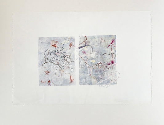 Follow the Line (Diptych) / Two | 23 x 15
