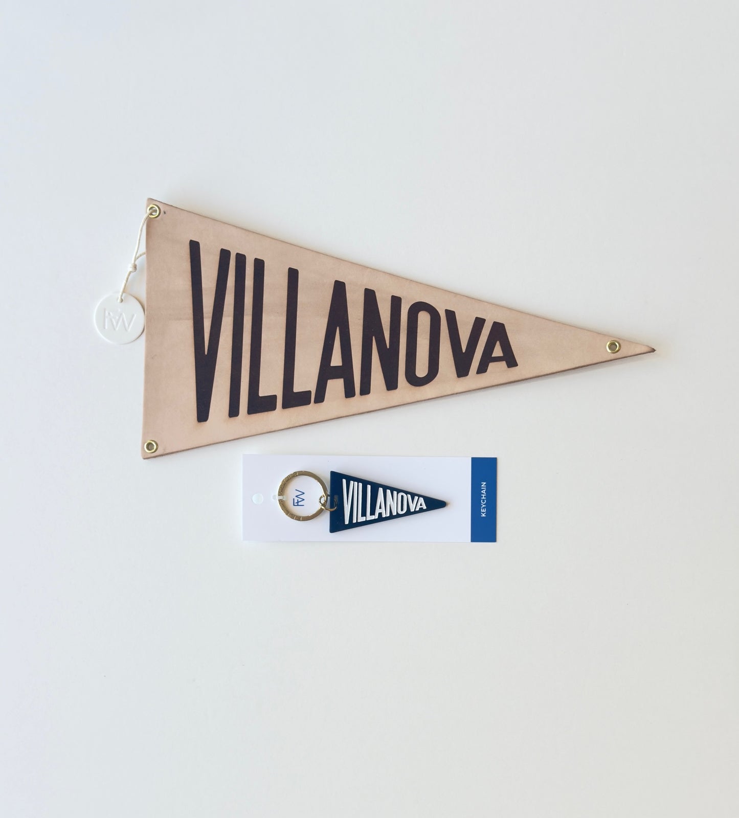 VILLANOVA Leather Pennant Flag