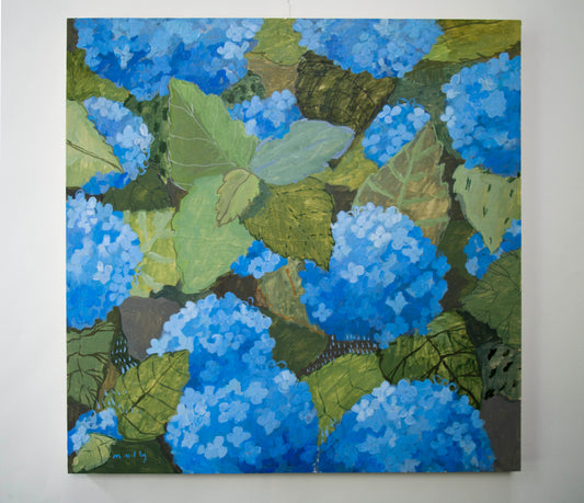 Cobalt Hydrangeas | 24 x 24