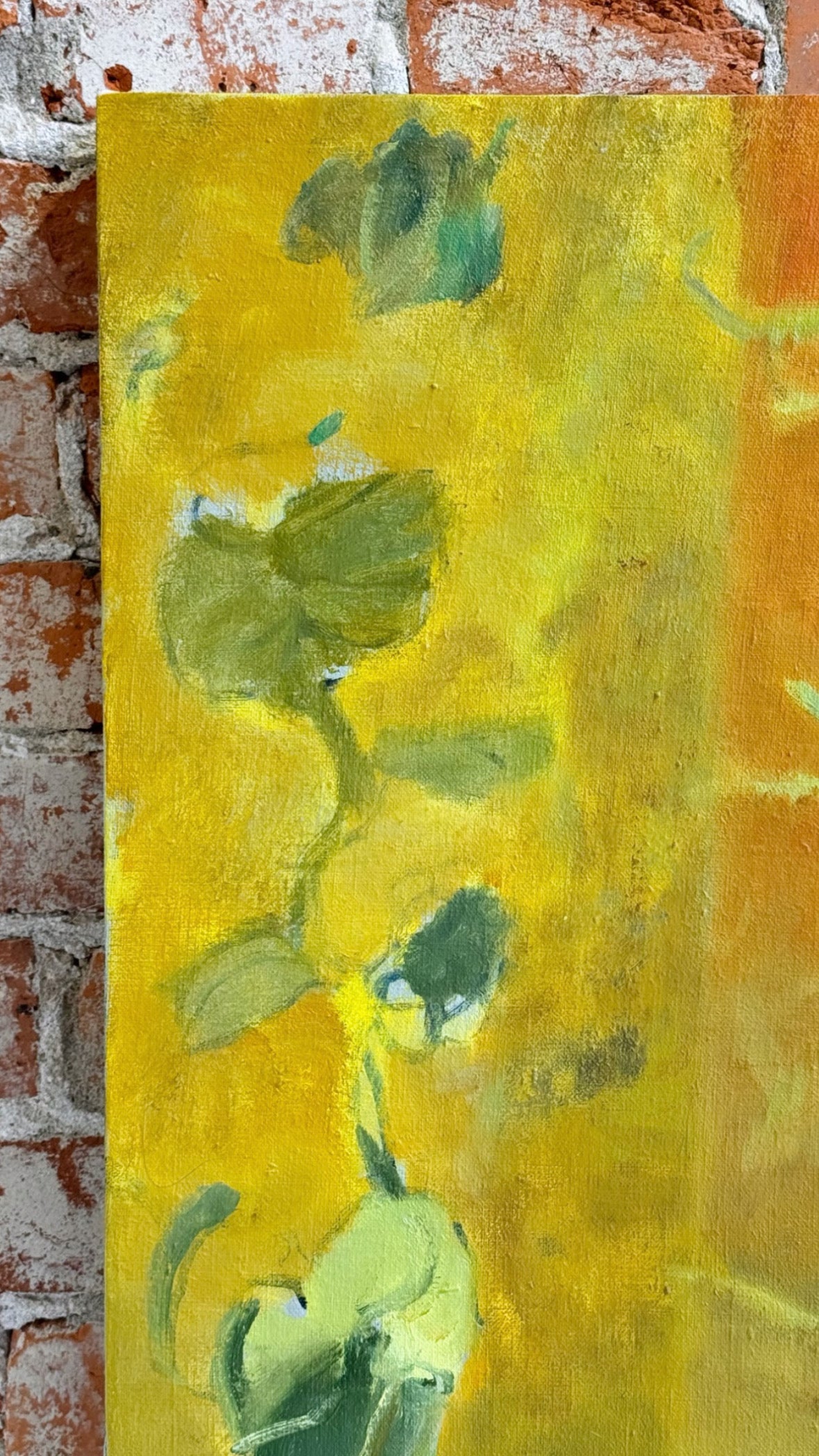 Red Check and Succulents   | 36" x 40" x 1.5"