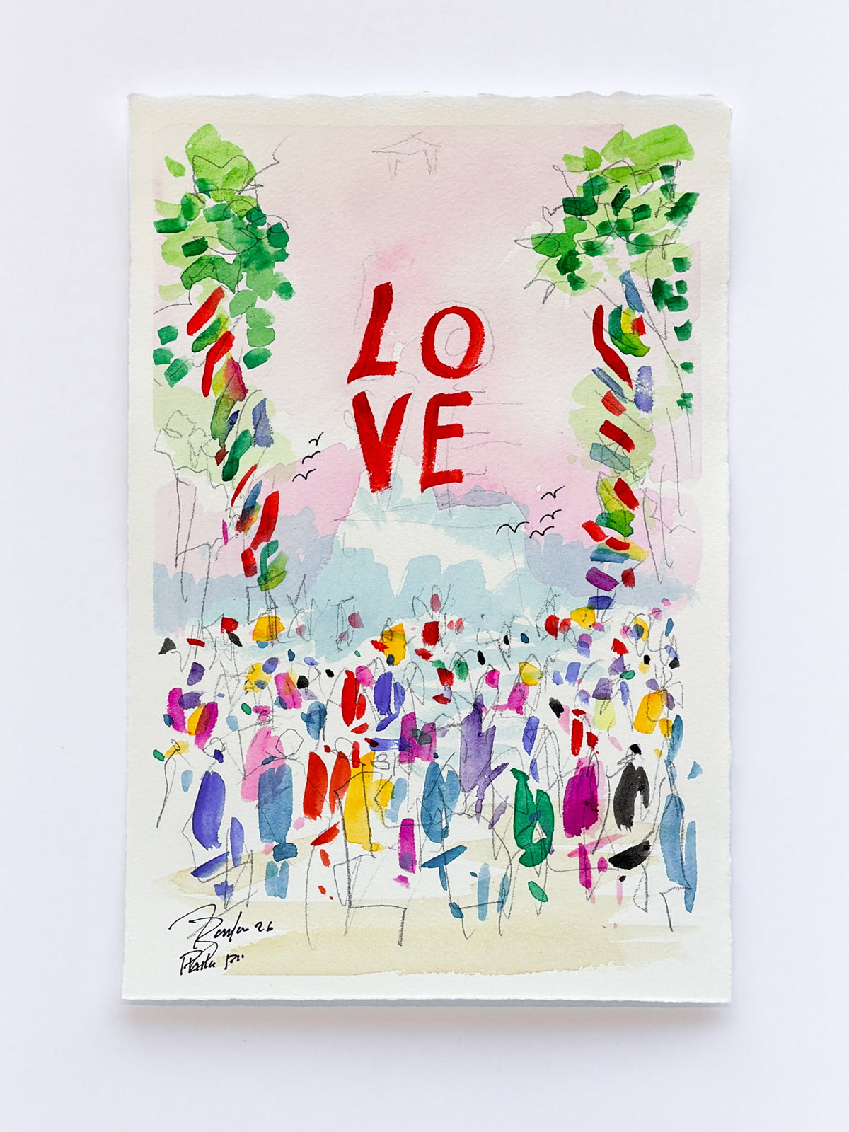 LOVE Park Crowds No. 2 | 8 x 11