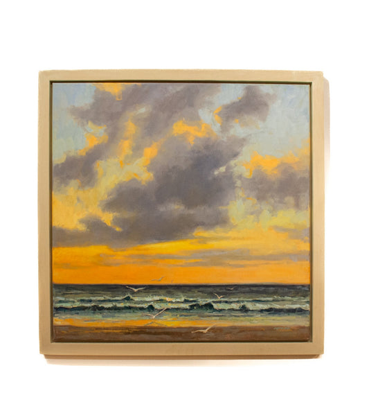Shore Sunrise |  33 x 33 (framed)