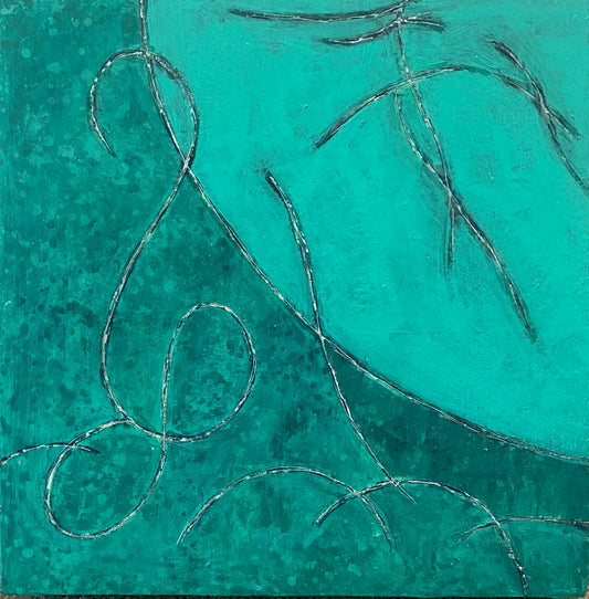 Teal Abstract No. 2  |  10 x 10