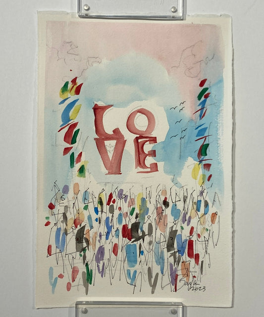 LOVE No. 3  | Philadelphia Watercolor  | 7.5 x 11