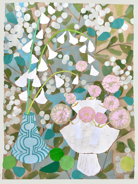 Snowdrops & Zinnias  |  22 x 30