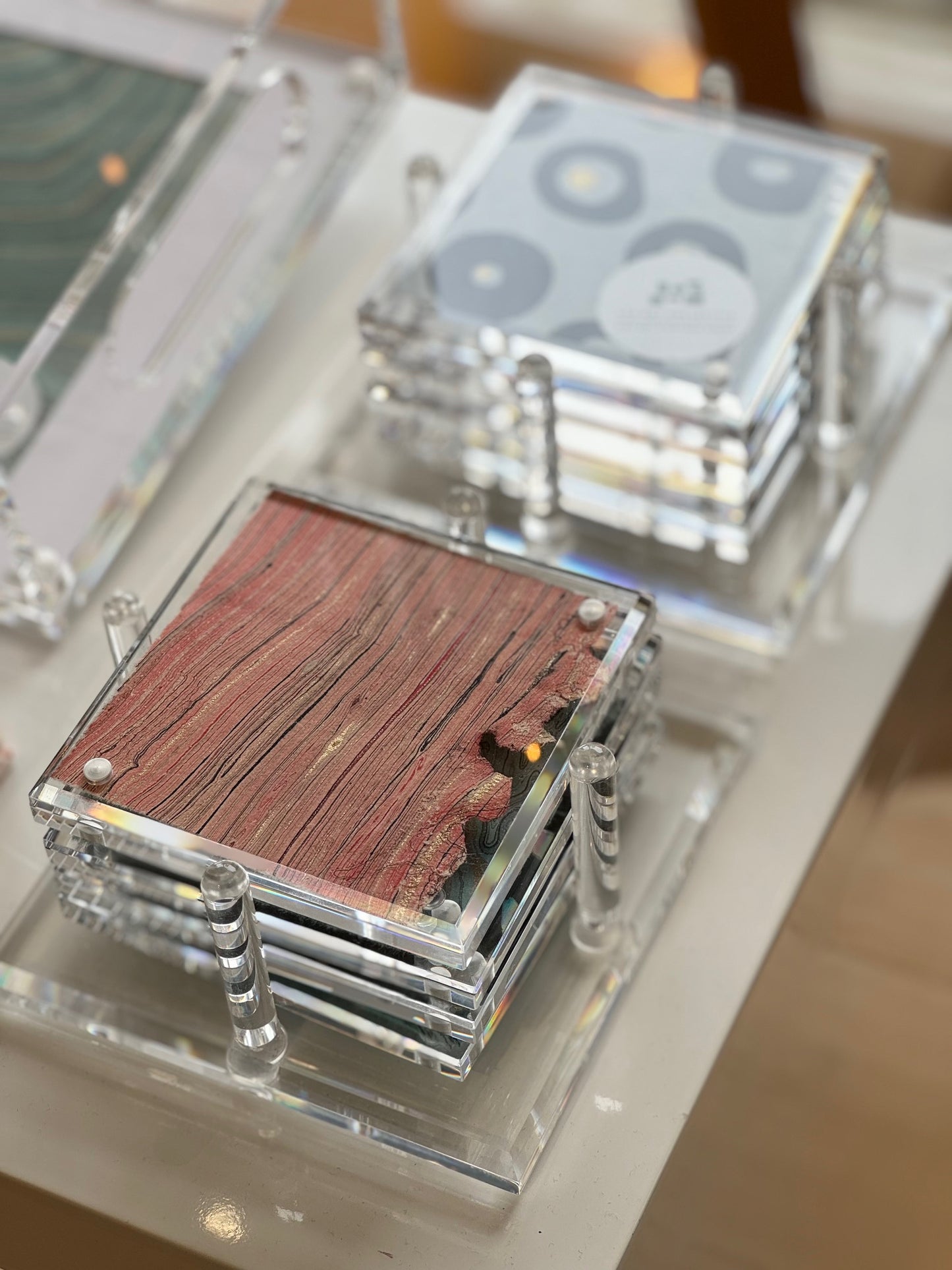 Acrylic Drink Coaster Set  |  4 x 4
