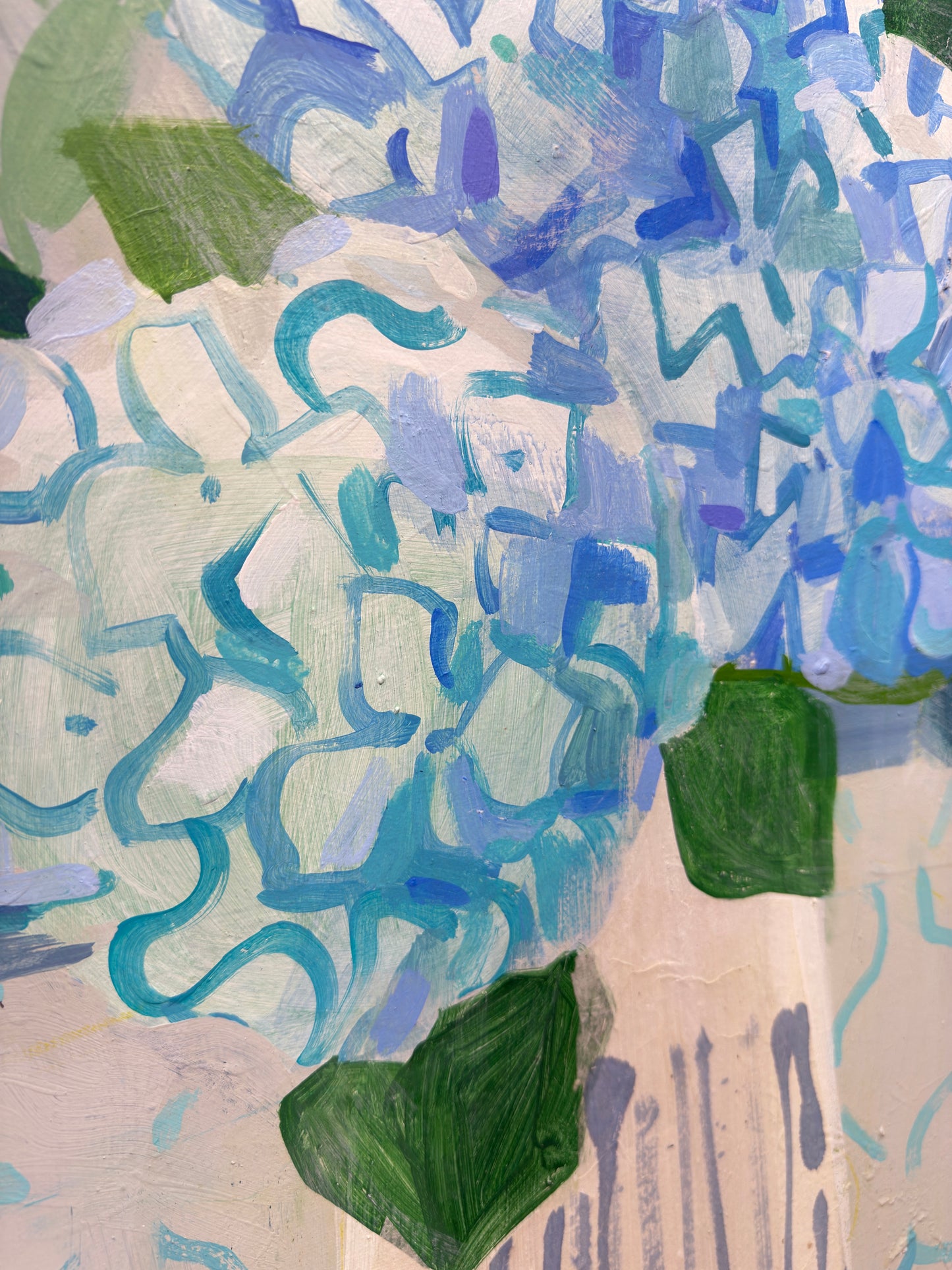 3 Hydrangeas in Pottery  |  24" x 20"