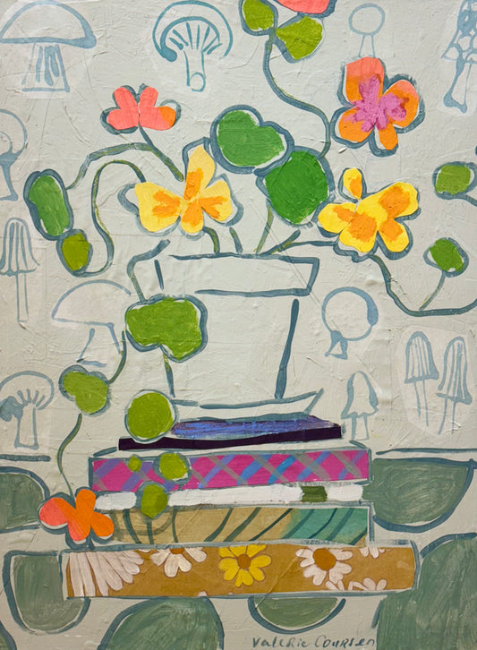 Nasturtiums on Books  |  18 x 24