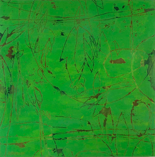 Green Abstract  |  36 x 36