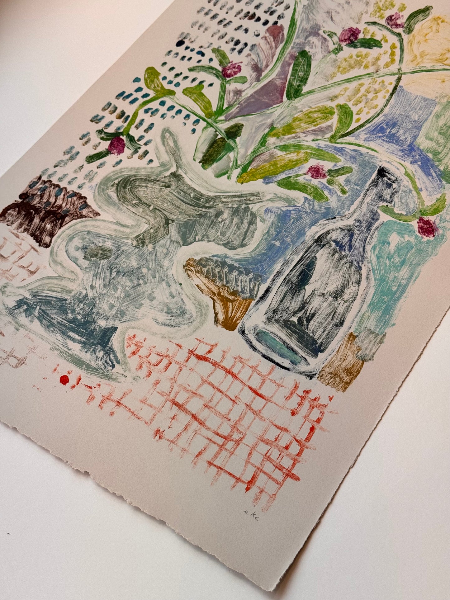 Blue Wavy Vase No. 2 | 15" x 22"