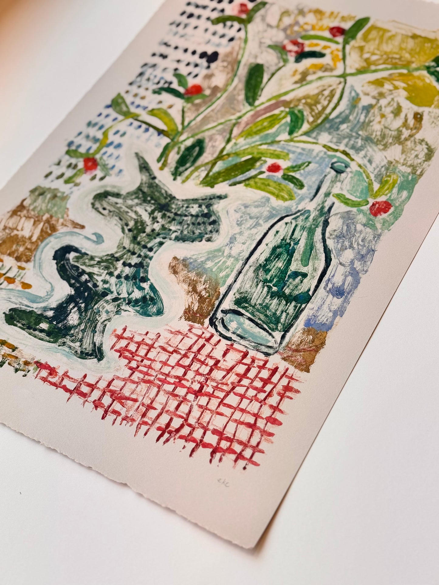 Blue Wavy Vase No. 1 | 15" x 22"