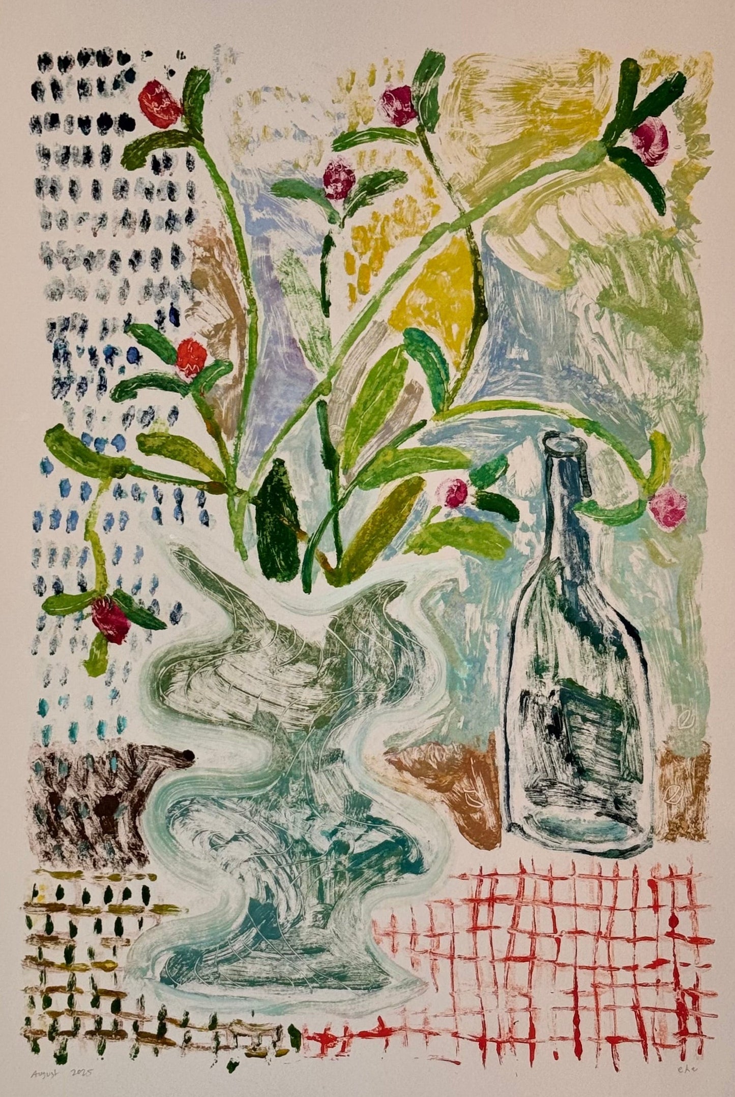 Blue Wavy Vase No. 3 | 15" x 22"