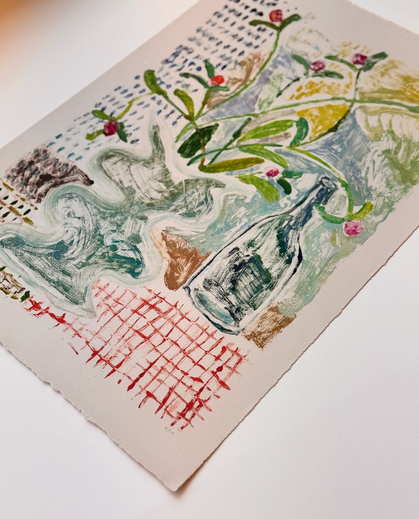 Blue Wavy Vase No. 3 | 15" x 22"