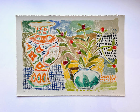 Orange Vase No. 4 | 11" x 15"