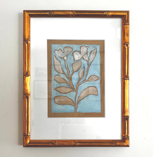 Blue and White Flora |  13 x 10