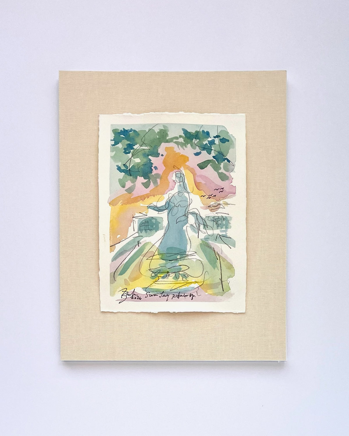 Rittenhouse Square Duck Girl | 8 x 6