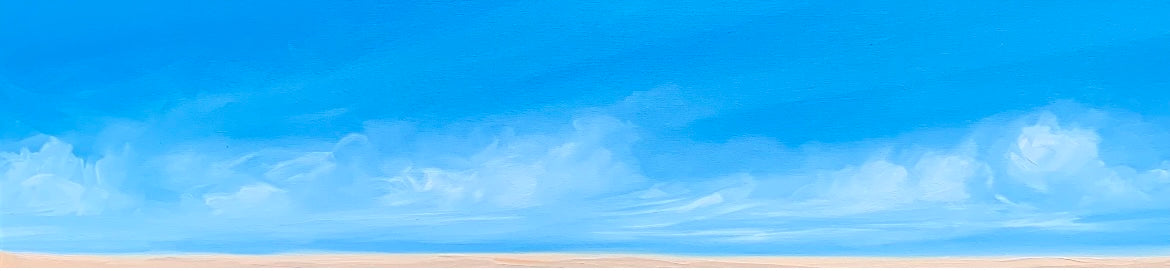 White Clouds Sandy Beach 2 |  8" x 34"