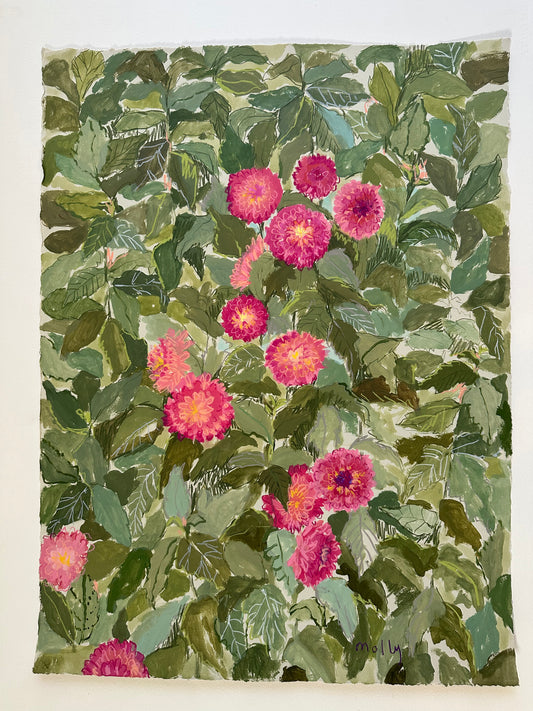 Zinnias |  18 x 24