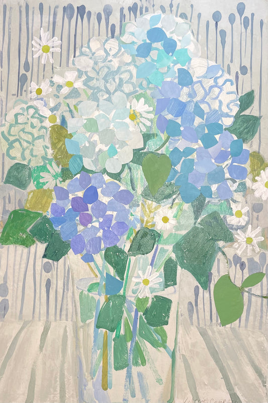 Shades of Blue Hydrangeas  |  24 x 36