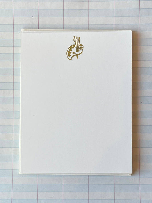 Gold Leaf Painter's Palette Notecard | Set of 8