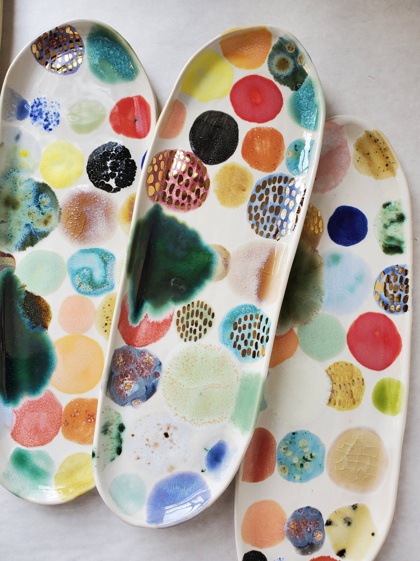 Polka Dot Ceramic Tray