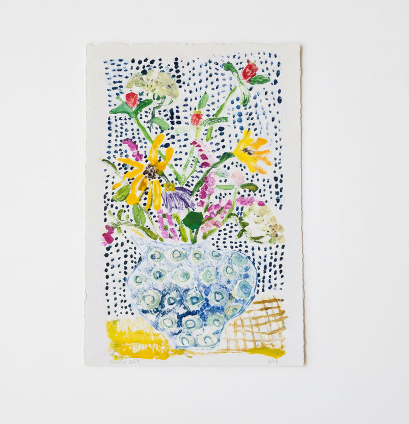 Blue Vase with Spring Flowers No. 3 | 12 x 15
