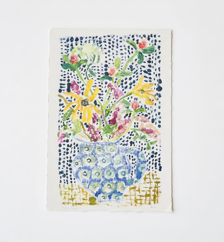 Blue Vase with Spring Flowers No. 4 | 12 x 15
