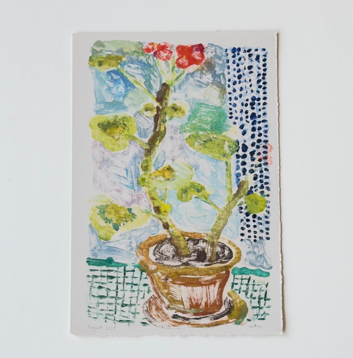 Potted Geranium No. 2 | 12 x 15