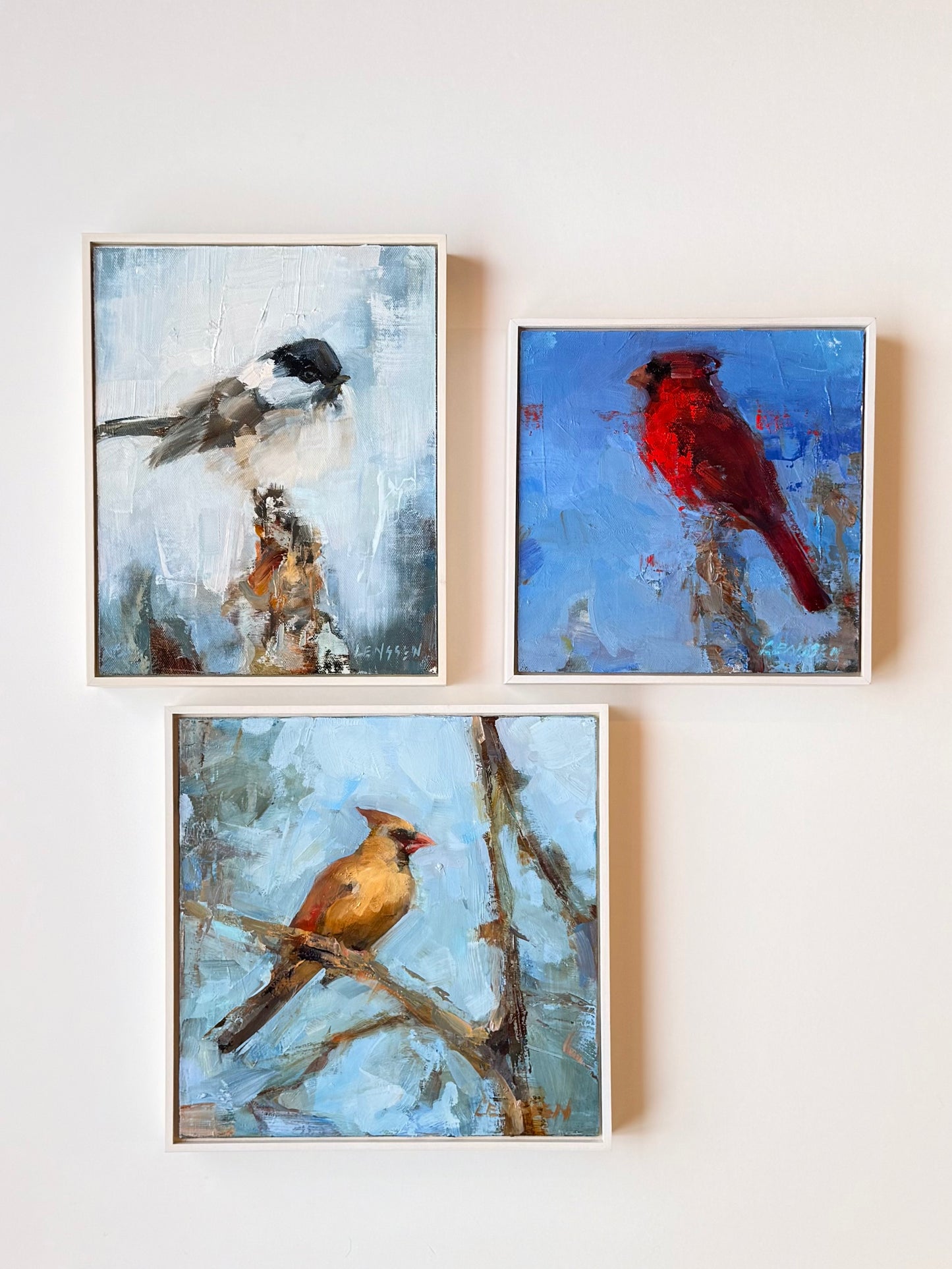 Red on Blue  |  8 x 8