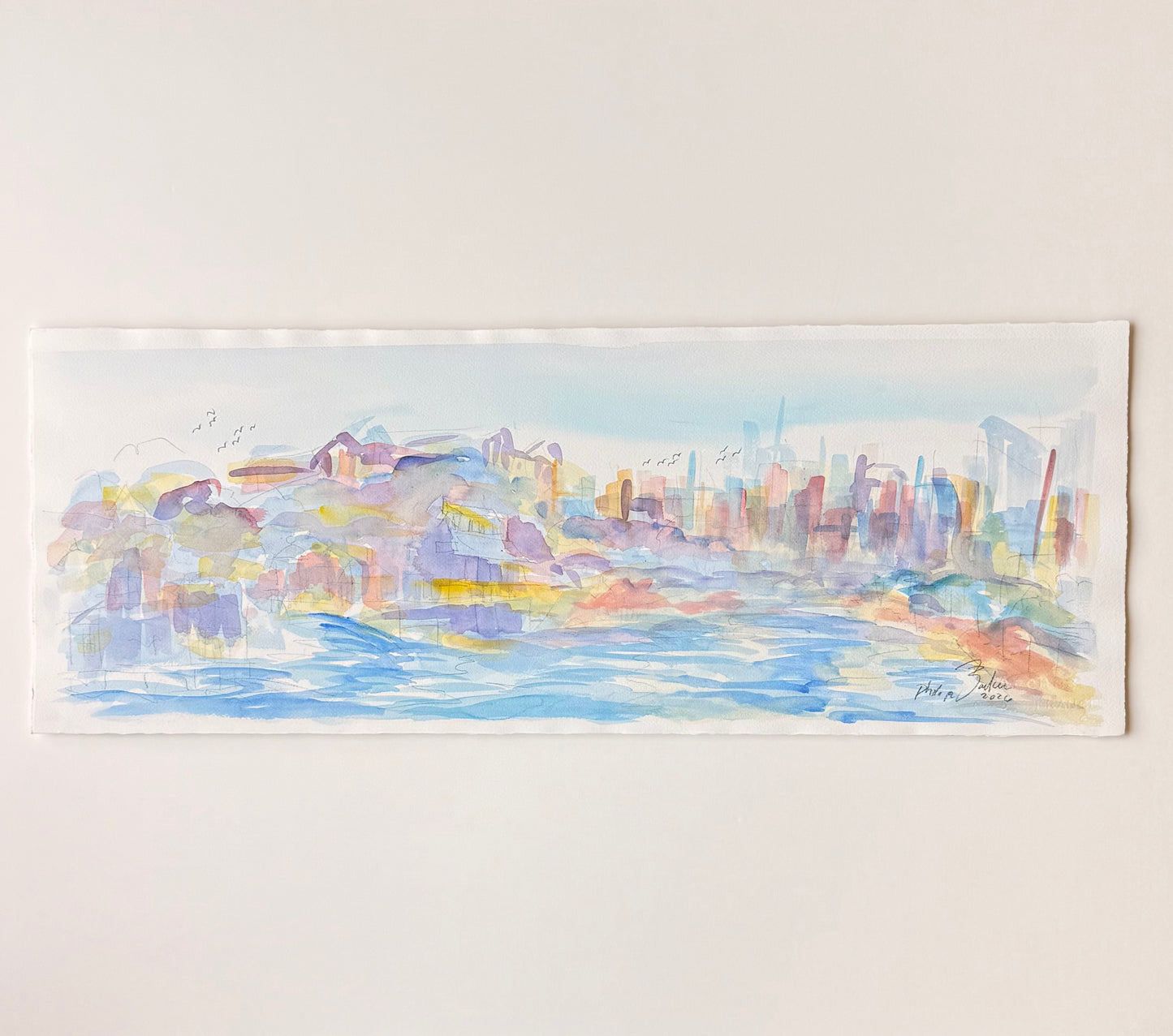 Boathouse Row and Philadelphia Skyline I | 12 x 30