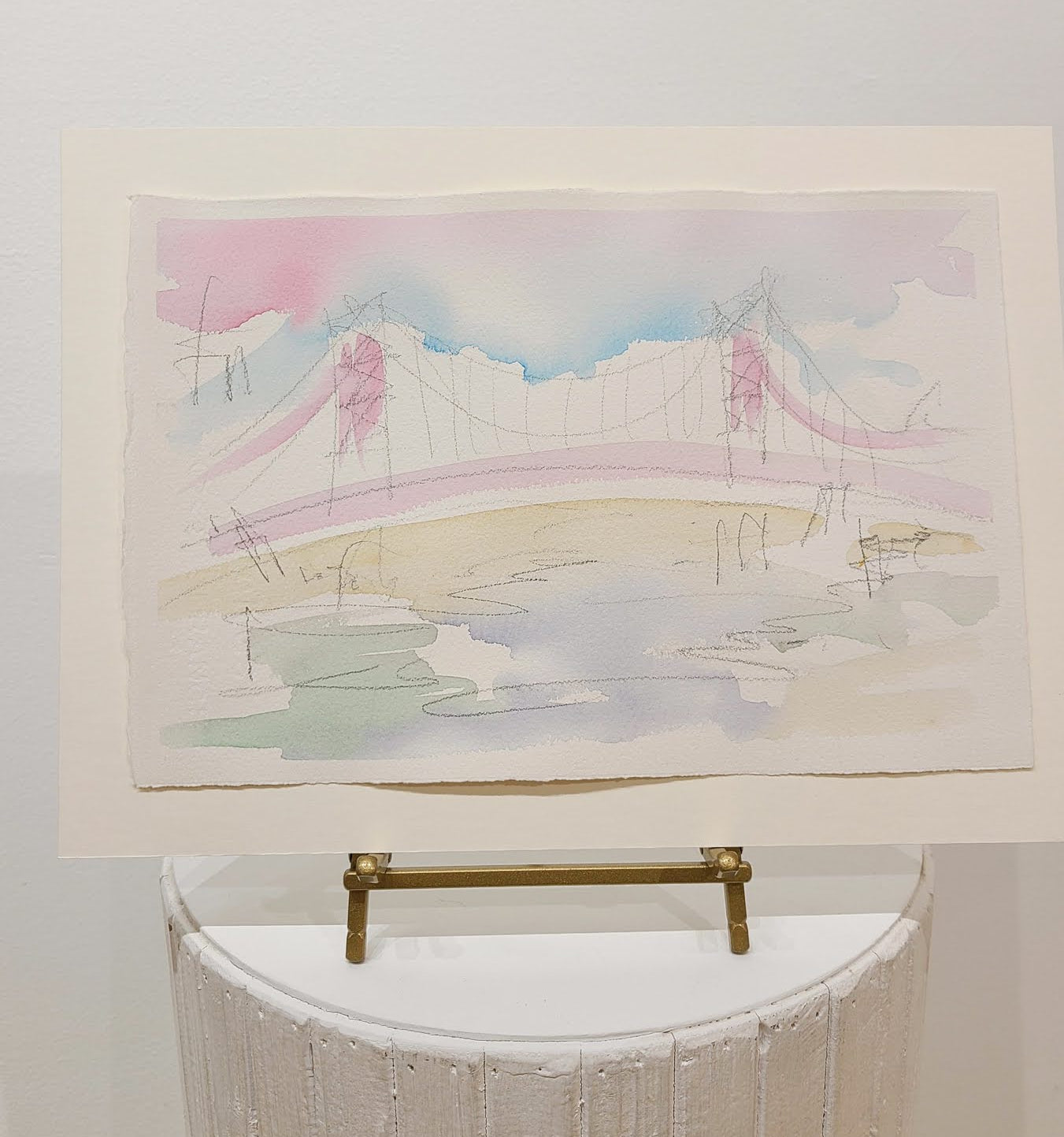 Ben Franklin Bridge, Philadelphia Watercolor  | 7.5 x 11