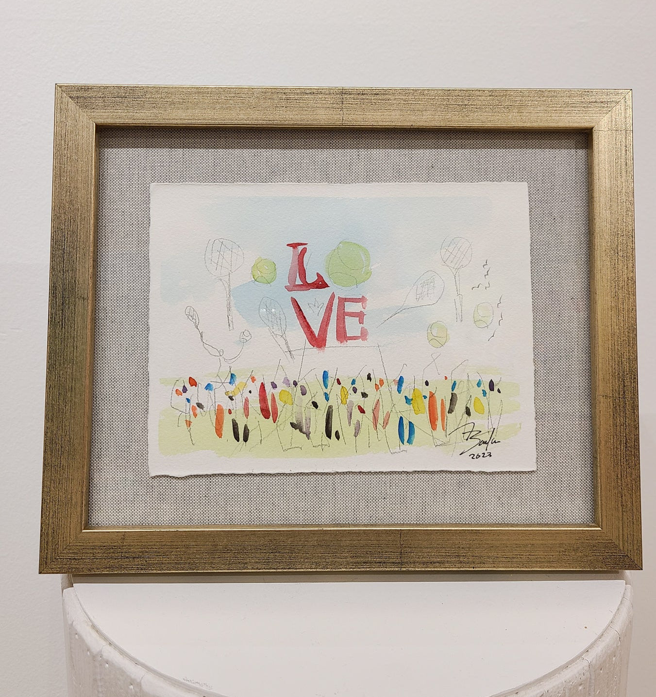 Tennis X LOVE No. 3  |  Watercolor | 6 x 8