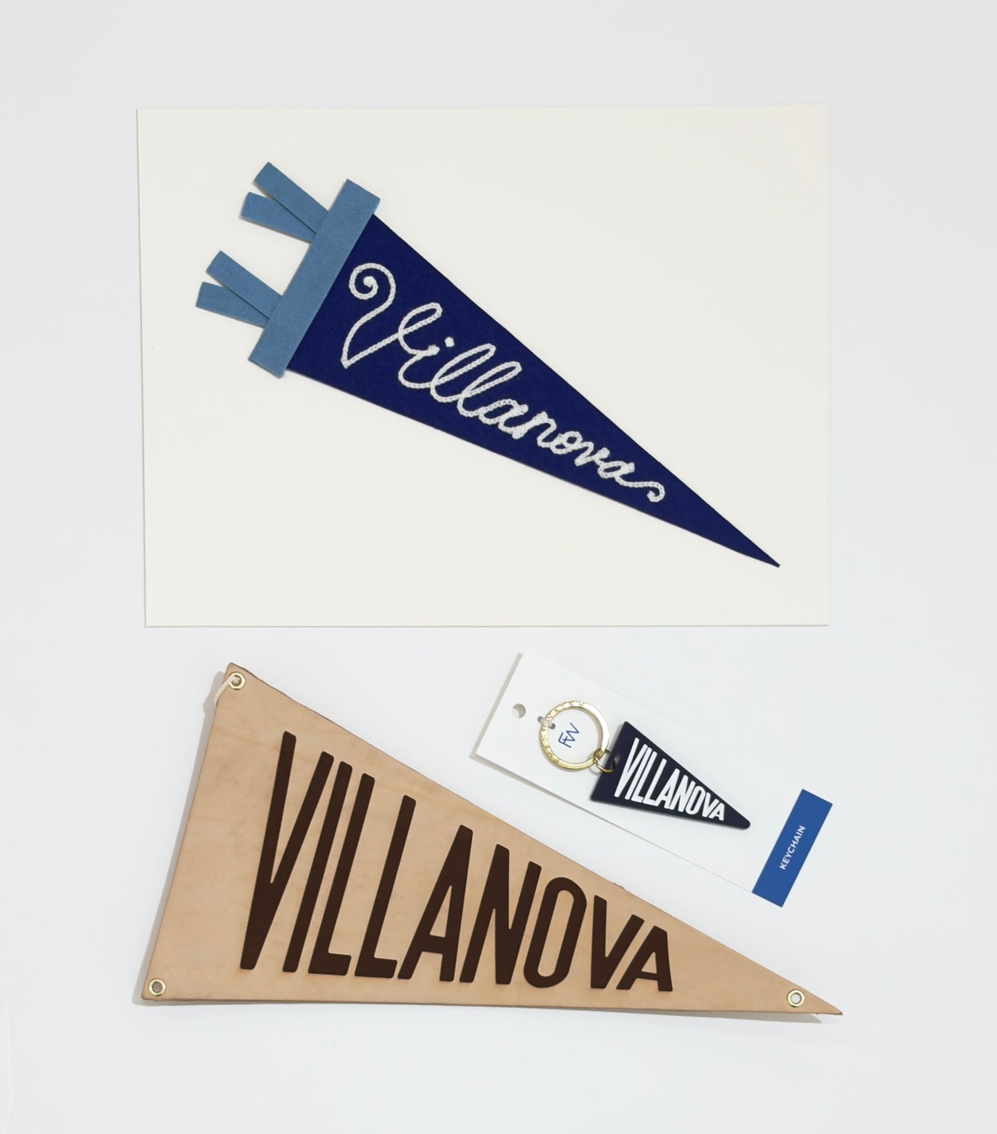 VILLANOVA Leather Pennant Flag
