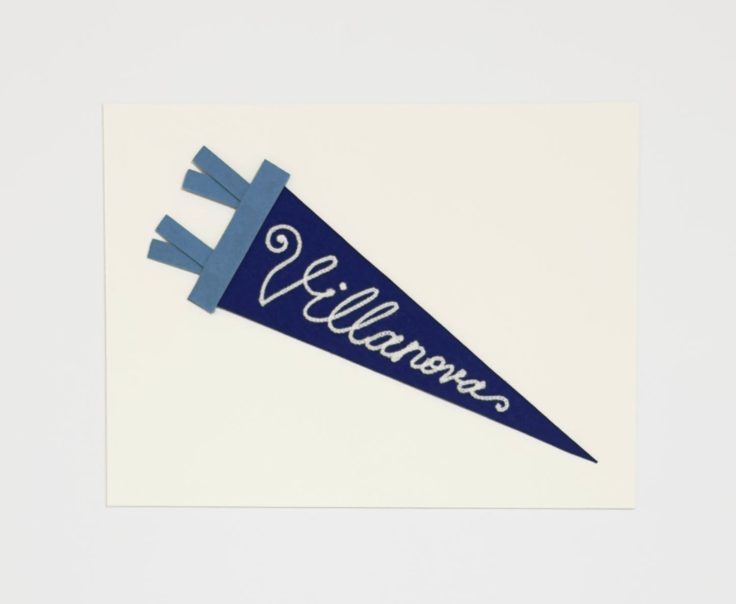 VILLANOVA Felt Hand-Chainstitched Pennant Flag