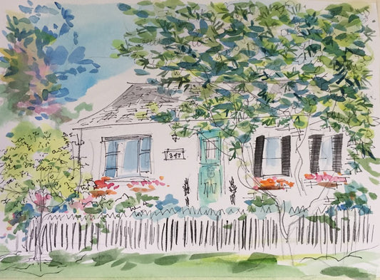 CUSTOM Home & Landmark Watercolor | 11 x 15