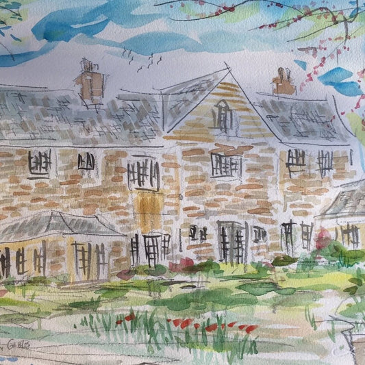 CUSTOM Home & Landmark Watercolor | 15 x 20