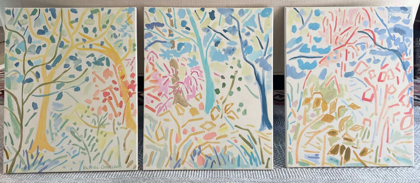 Wooded Path (triptych)  | 16" x 20" (each panel)